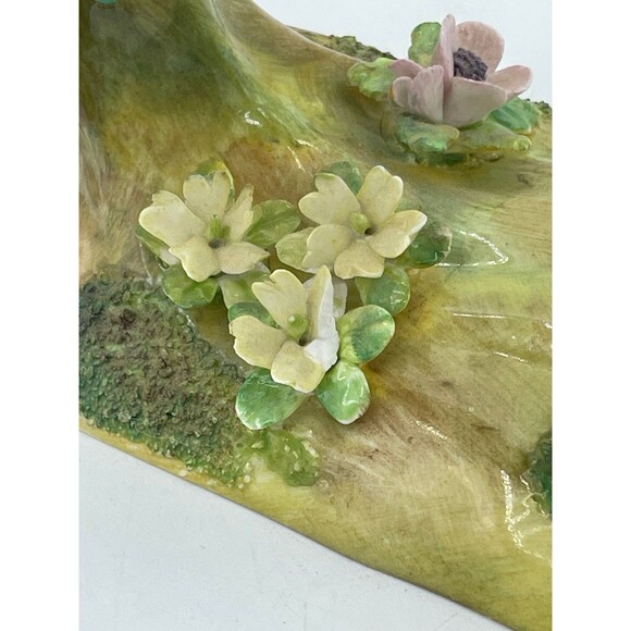 Vintage Crown Staffordshire 3 Bluebirds on Log Bone China Figurine by J.T. Jones - Picture 8 of 12